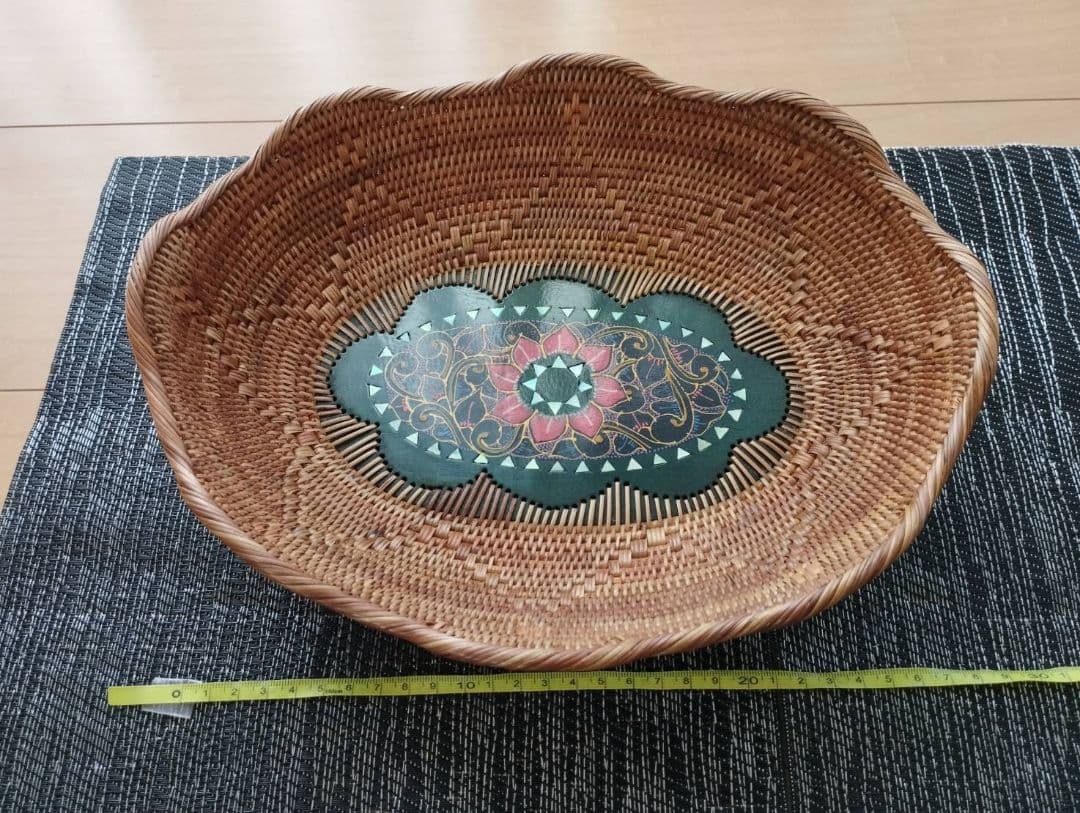 アタ 製品 ハンドメイド バスケット トレー バリ島 お土産