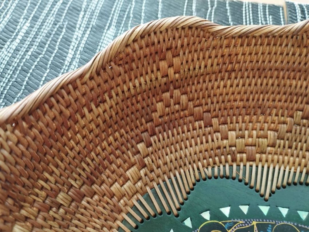 アタ 製品 ハンドメイド バスケット トレー バリ島 お土産