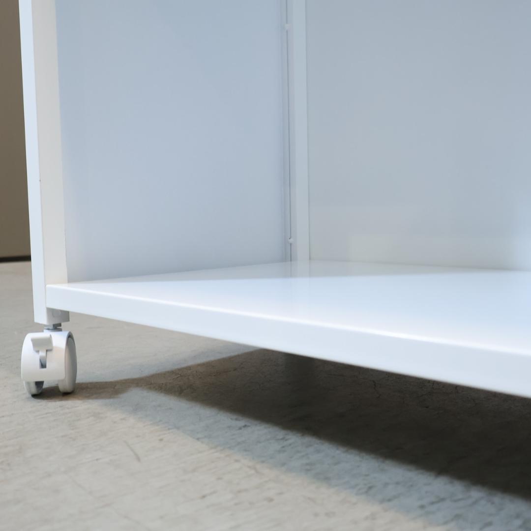 スチールラック ワゴン キャスター ホワイト 小物収納 書類整理 キッチン収納