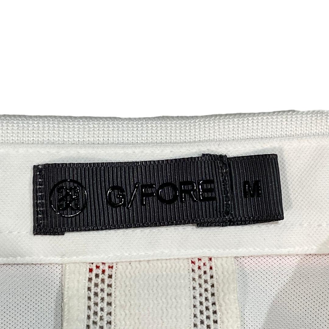 G/FORE ジーフォア 半袖 ストレッチ ポロシャツ M ホワイト オレンジ