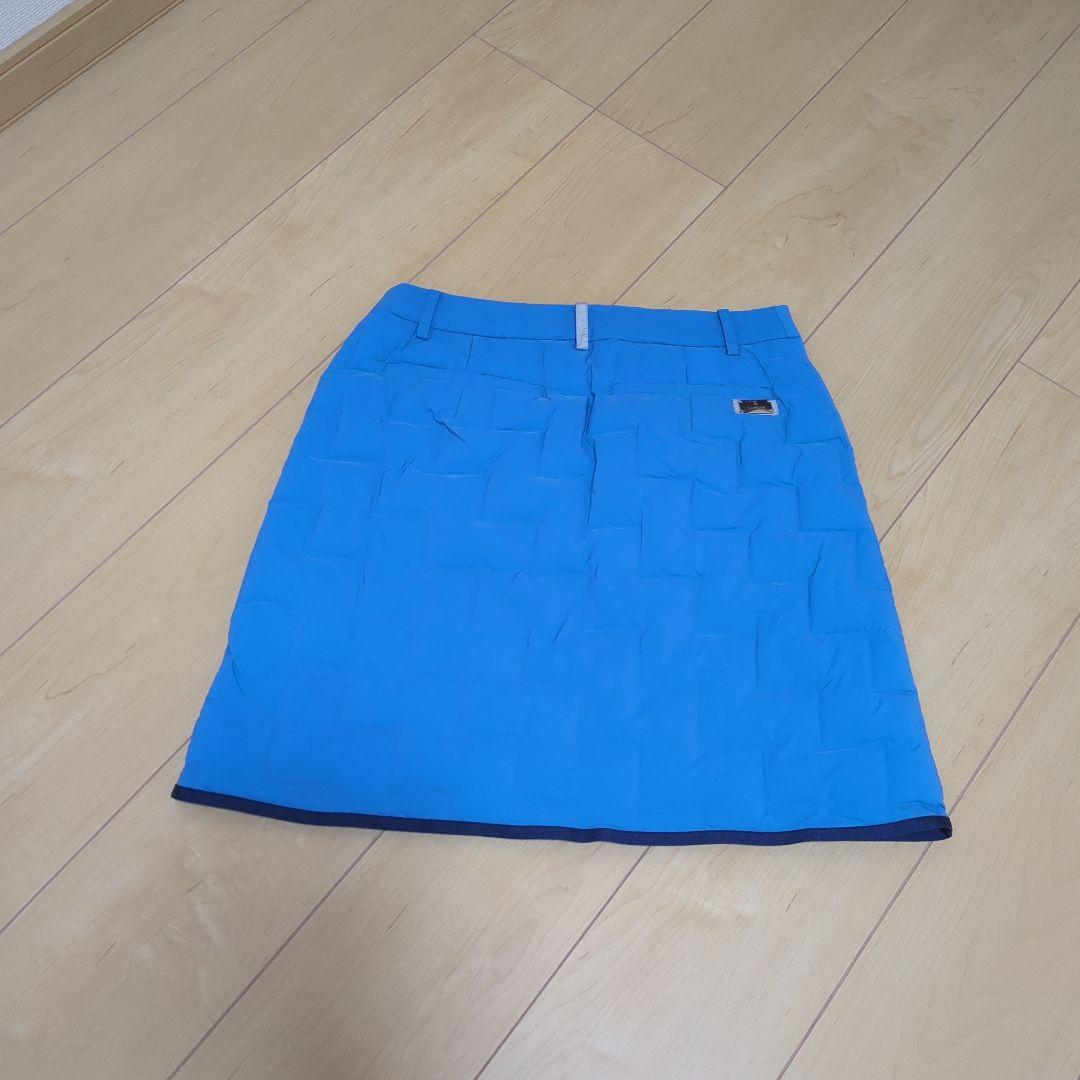 ★美品★LANVIN　GOLF　中綿キルティングスカートブルー 　38