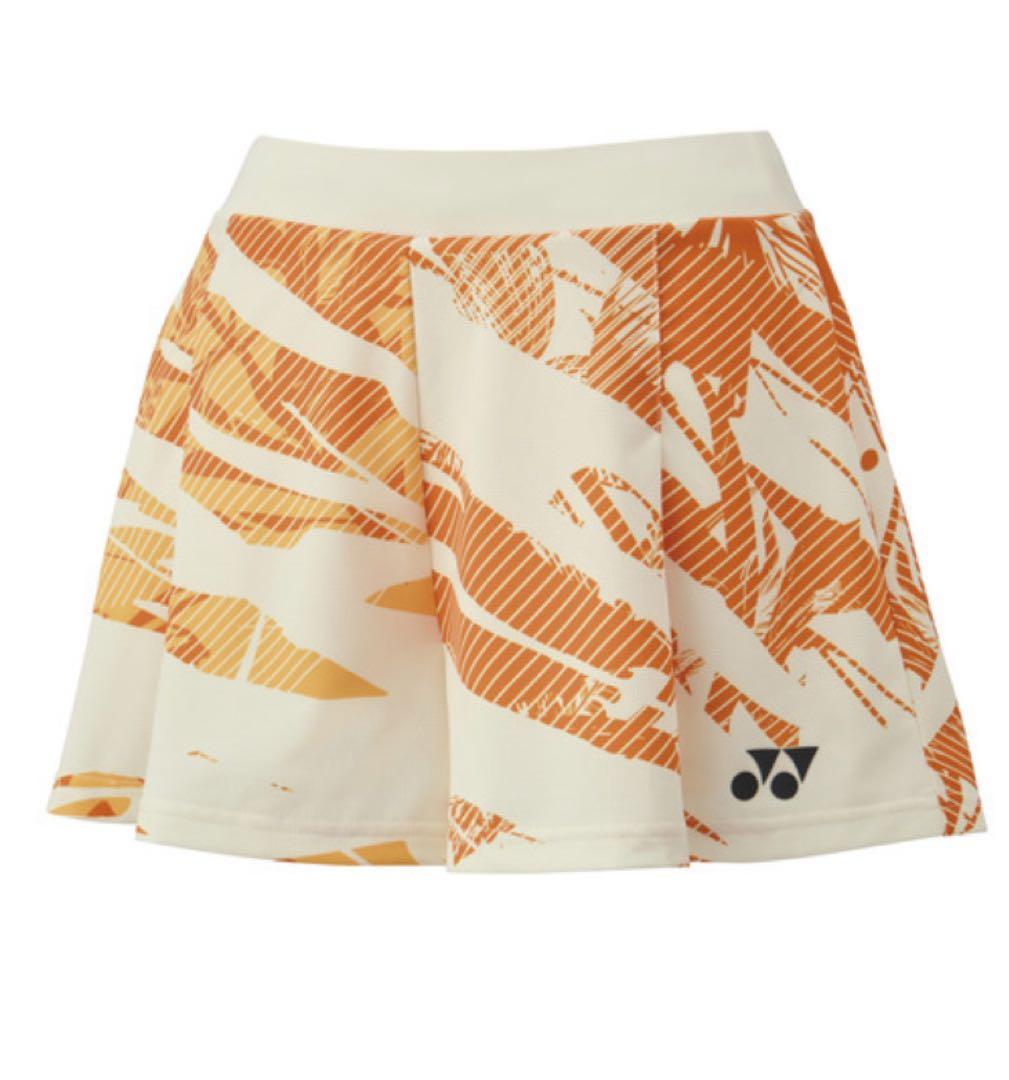 新品未使用YONEX テニス スカート XO オレンジ/ホワイト