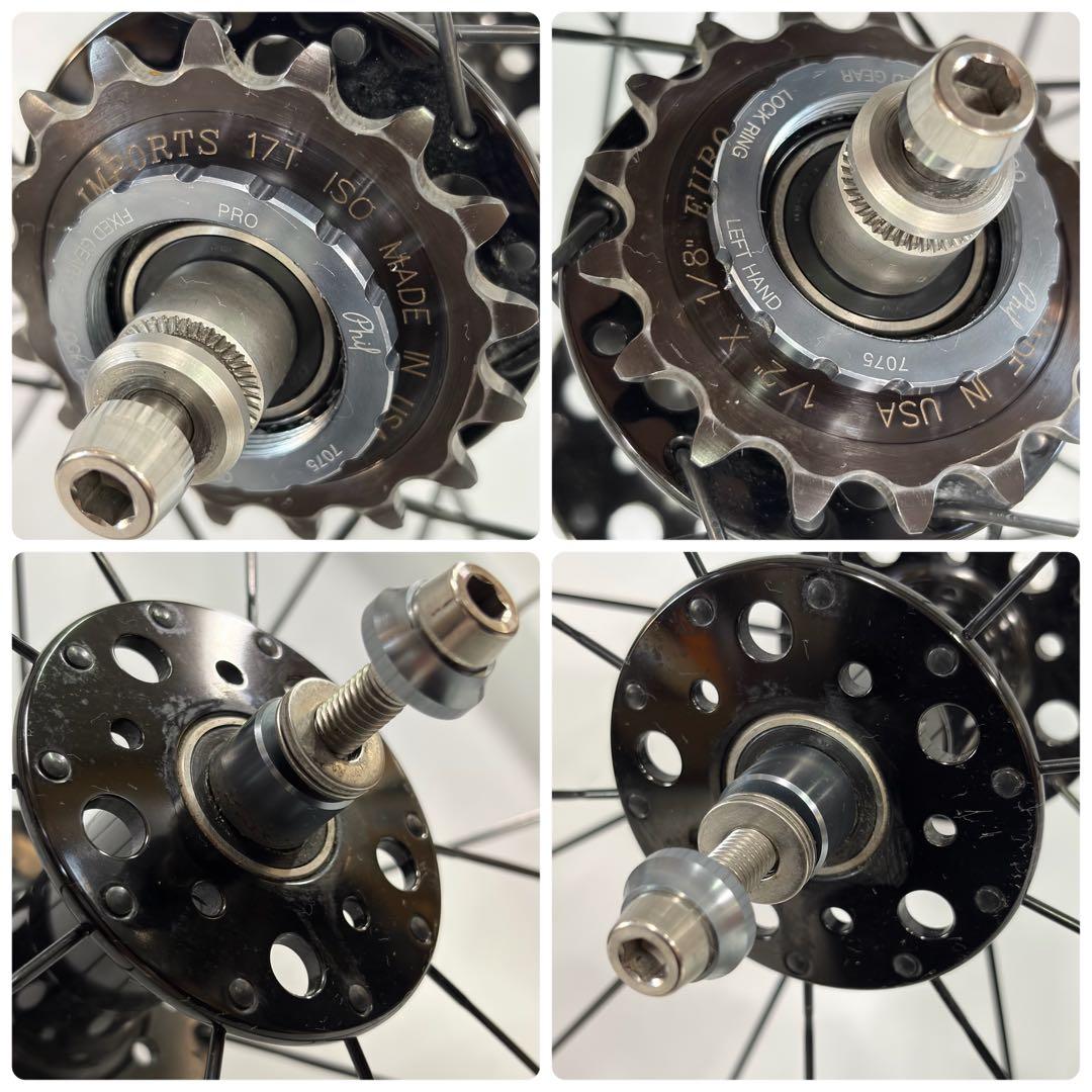 カーボンホイール Phil Wood ハブ ロックリング トラックコグ T17