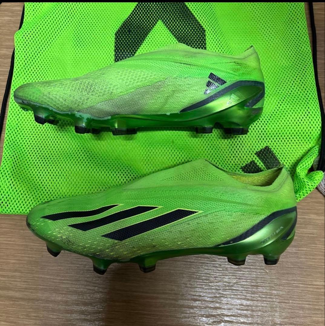 adidas Xシリーズ サッカーシューズ 蛍光緑 収納バッグ付き
