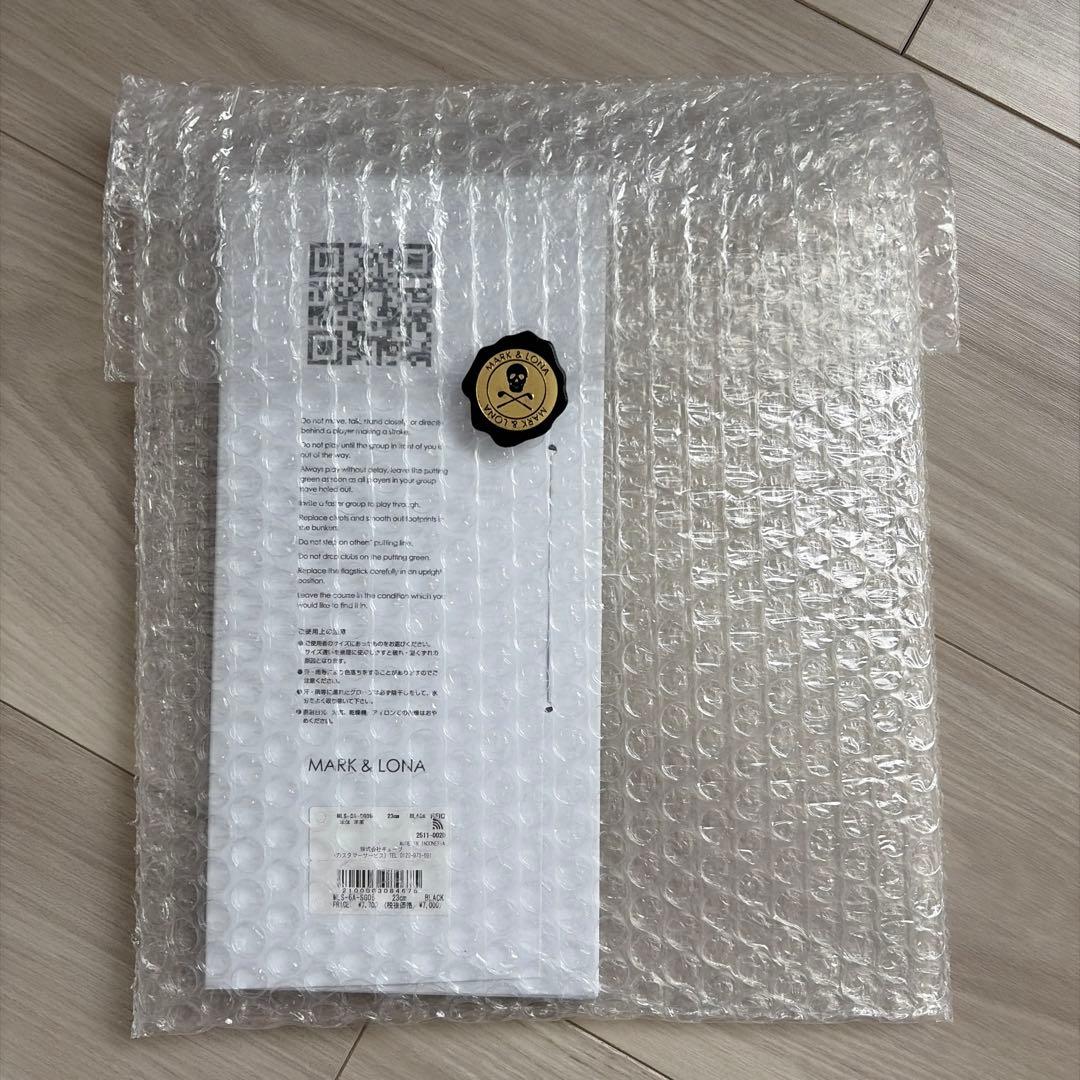 新品 未開封MARK & LONA ブラックゴルフグローブ 23cm