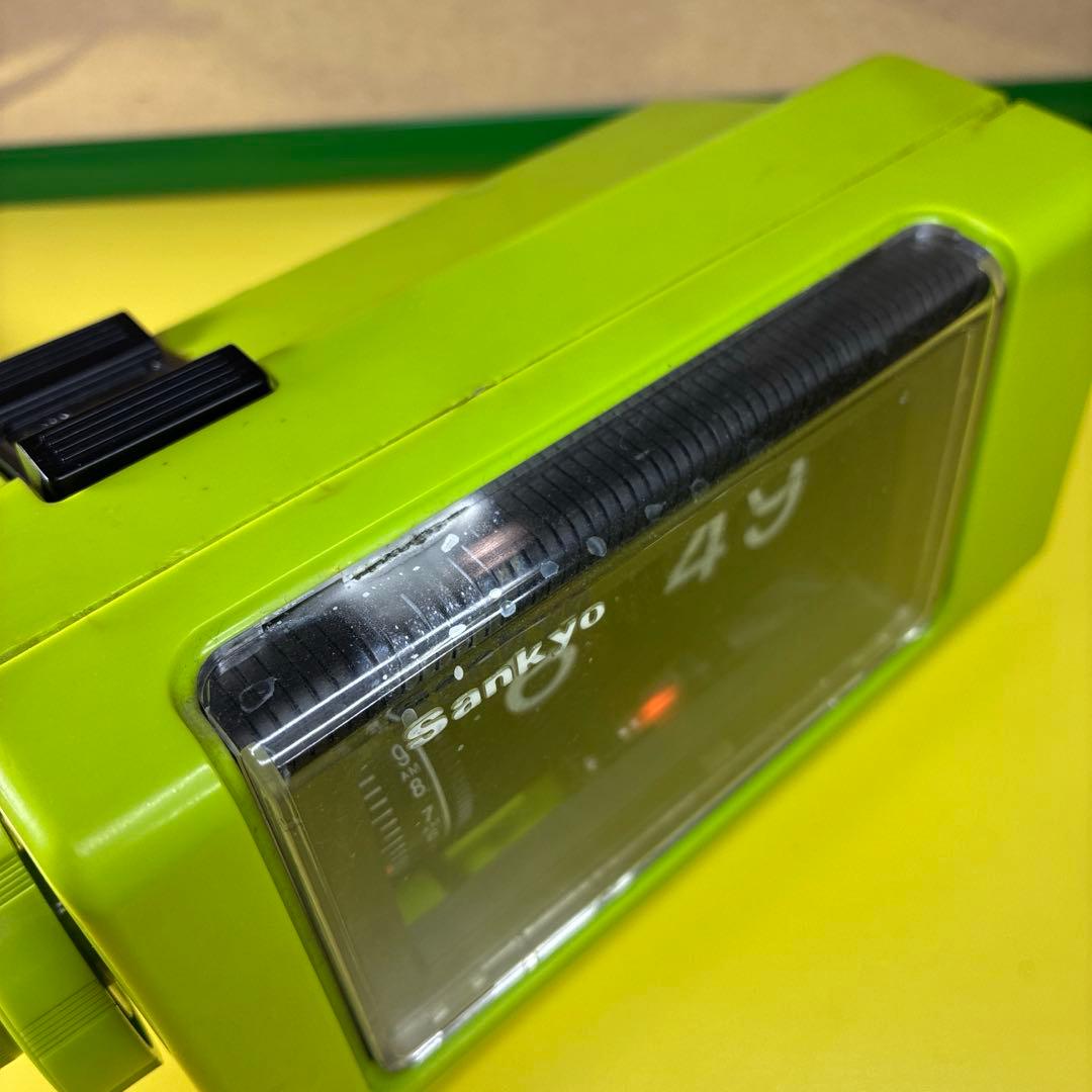 SANKYO パタパタ時計 グリーン