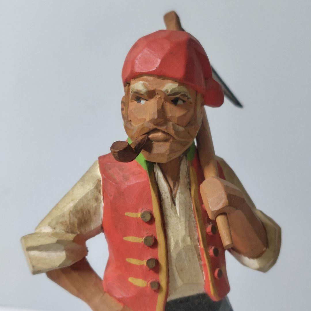 HENNING Wood Carving へニング★木彫り彫刻★パイプをくわえた