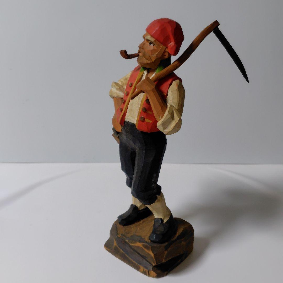 HENNING Wood Carving へニング★木彫り彫刻★パイプをくわえた