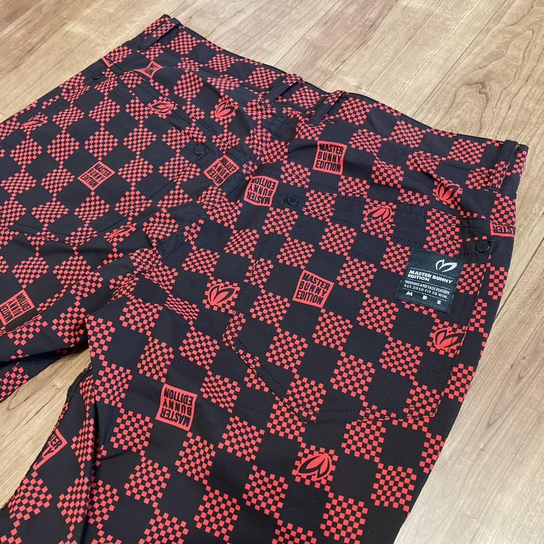 新品　マスターバニー　パーリーゲイツ　ストレッチパンツ　チェッカーフラッグ　人気