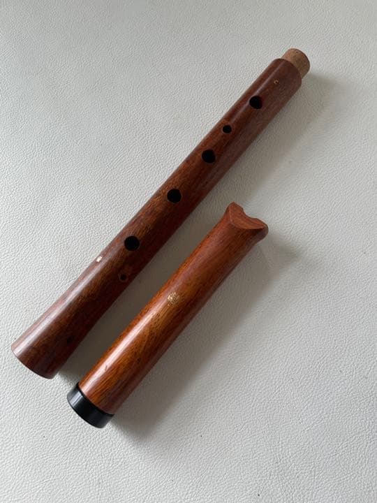 尺八 在銘 蝴蝶 和楽器 楽器 木管 二本継 カバー付属 中古品