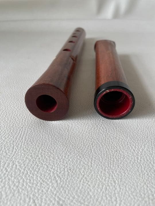 尺八 在銘 蝴蝶 和楽器 楽器 木管 二本継 カバー付属 中古品