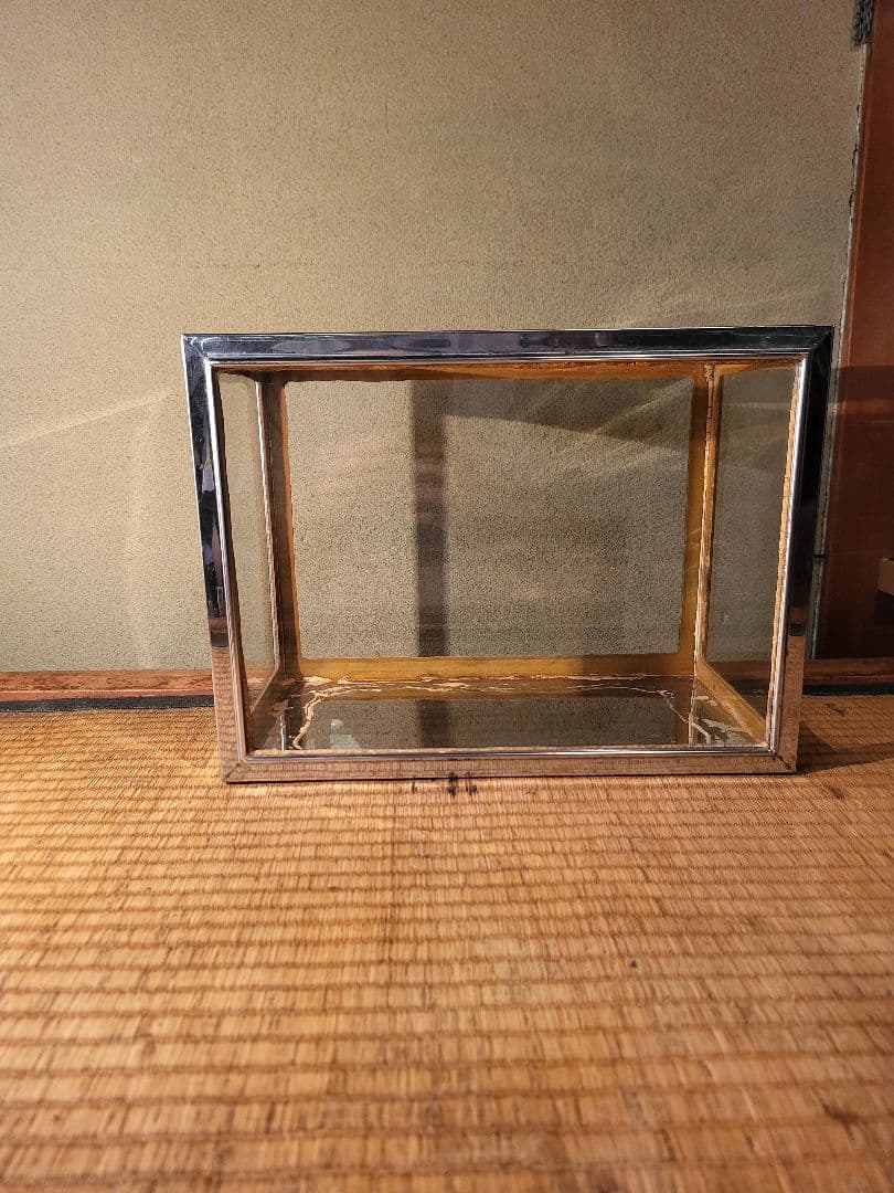 【ジャンク品】　ステンレス 水槽　ガラス　レトロ　ヴィンテージ