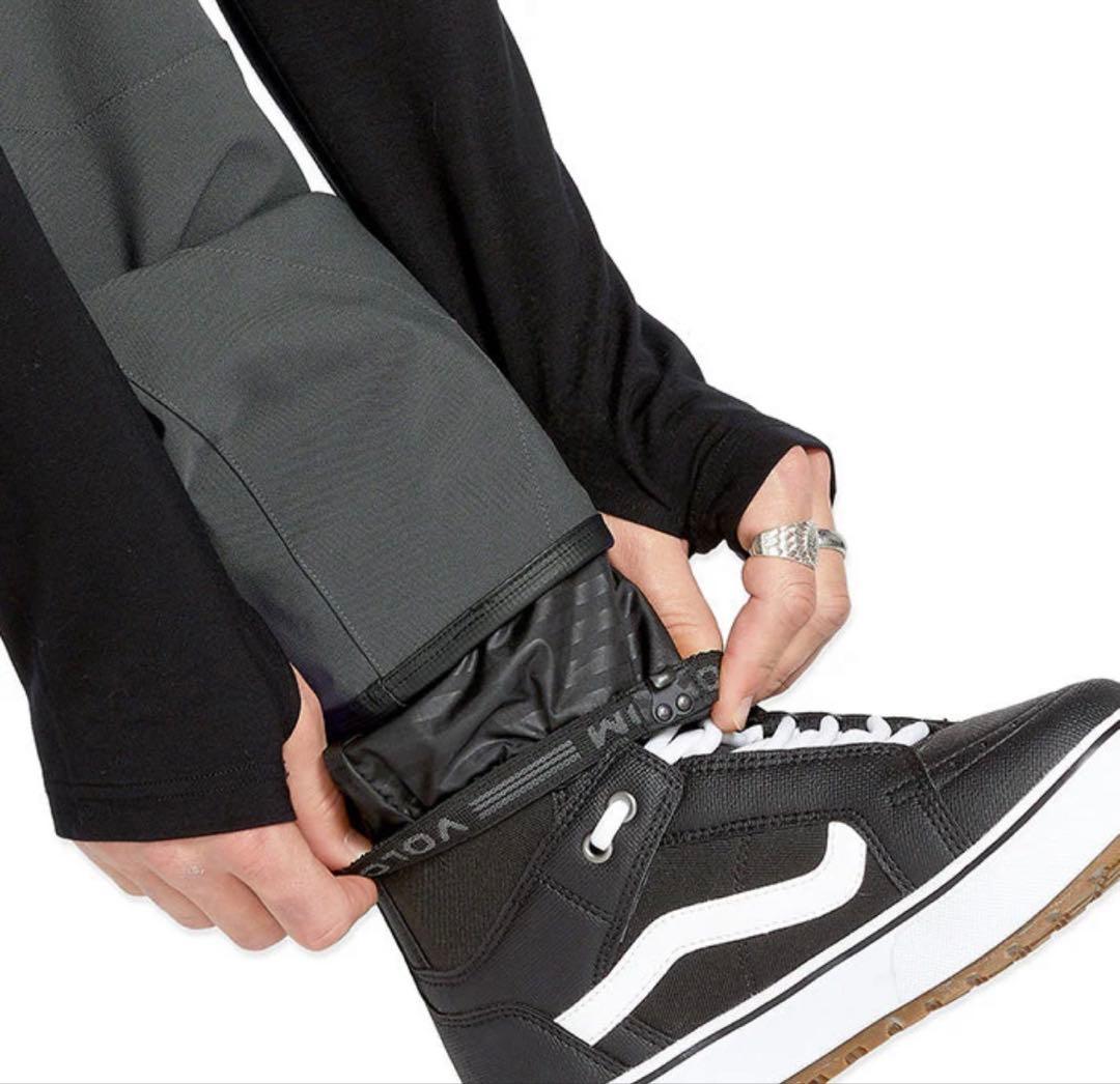 【美品】 VOLCOM MENS ROAN ビブパンツCHARCOAL Lサイズ