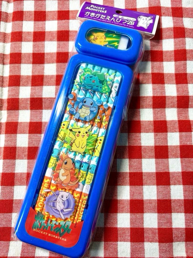 廃盤　激レア　初期　ポケットモンスター 鉛筆セット 12本入り　筆箱　消しゴム