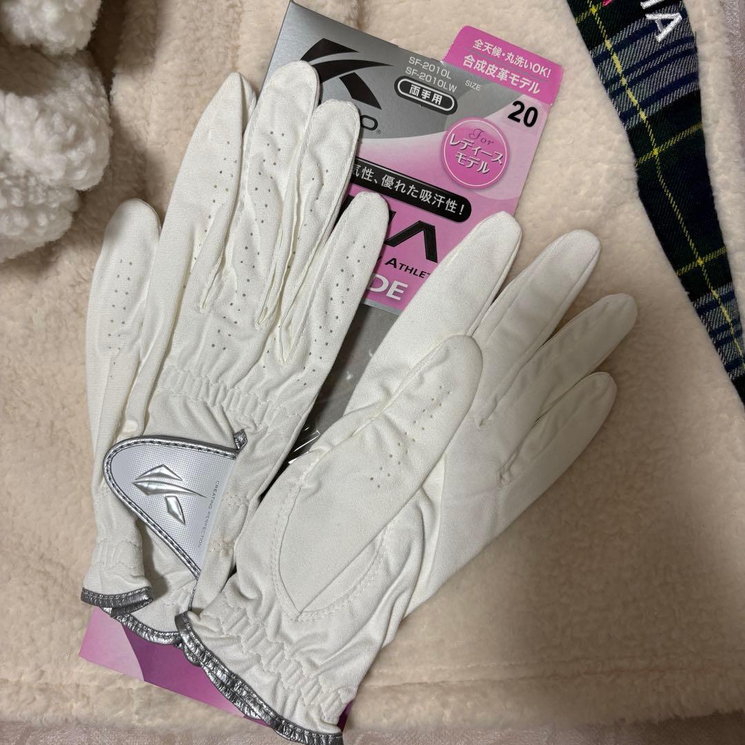 (未使用)冬用ゴルフウェア上下、グローブセット