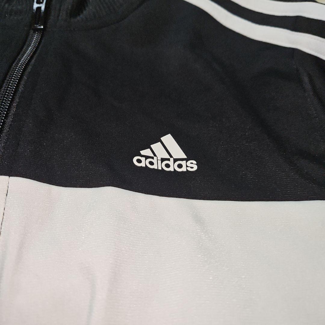 【人気⭐adidas】黒　白　グレー　3本線　ジャージ　上下　サイズ160