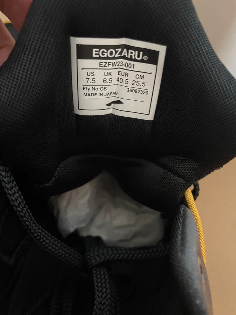 【新品未使用】EGOZARU バッシュ ブラック 25.5cm