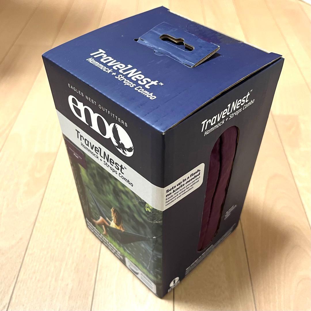 【新品未開封☆送料込】ENO トラベルネストハンモック＋ストラップコンボ　プラム
