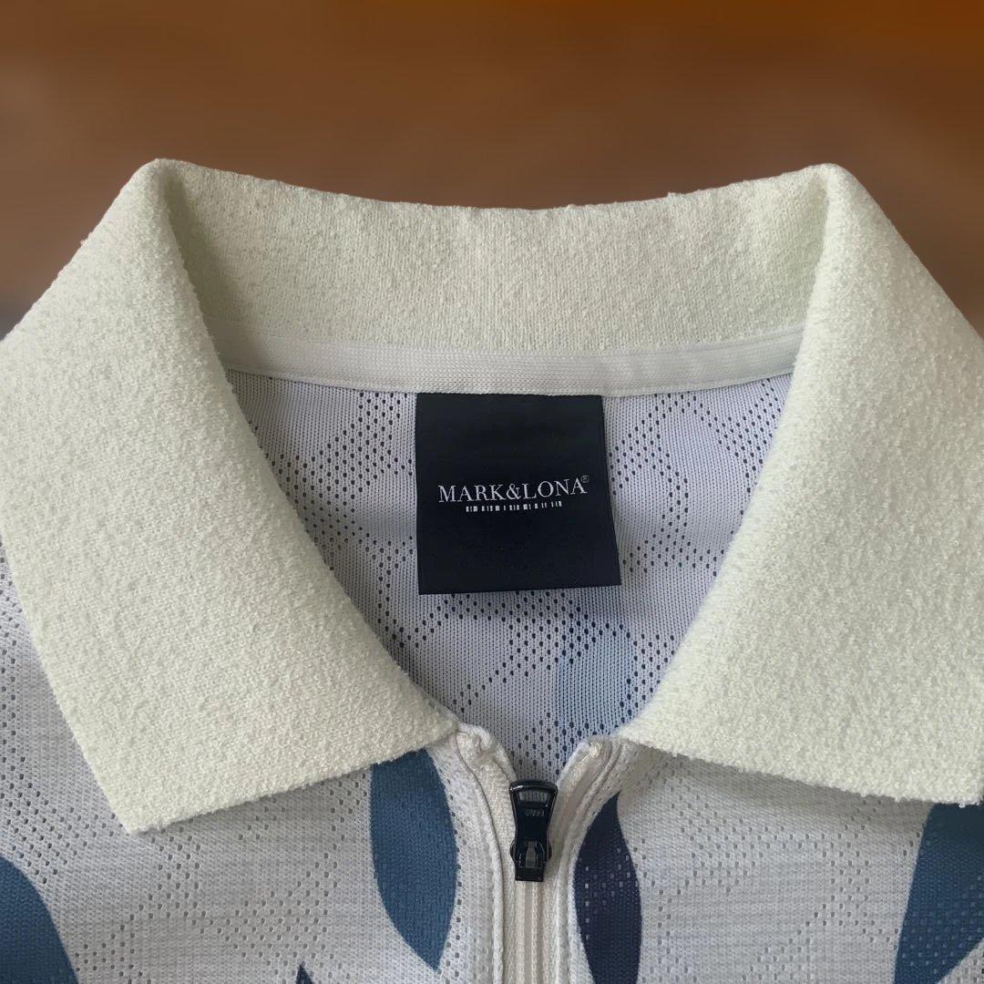 MARK&LONA 半袖ハーフジップポロシャツ　サイズ46（L相当）