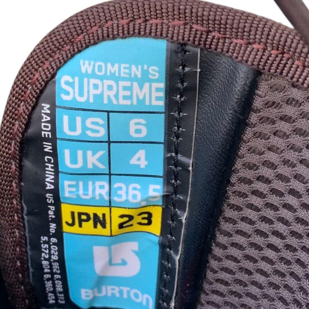 未使用級‼️BURTON SUPREME 23cmレディース スノボブーツブラウン