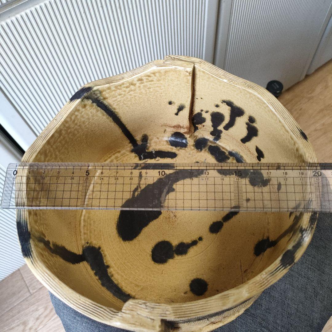 未使用長期保管品 清水焼(正文)華道具 水盤 陶印あり 銘品花器