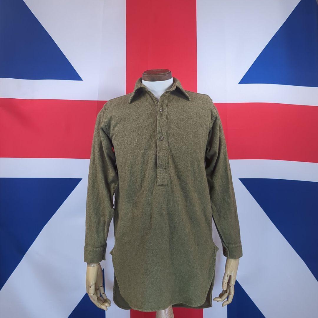 【実物美品】イギリス軍ウールシャツ1940年代製