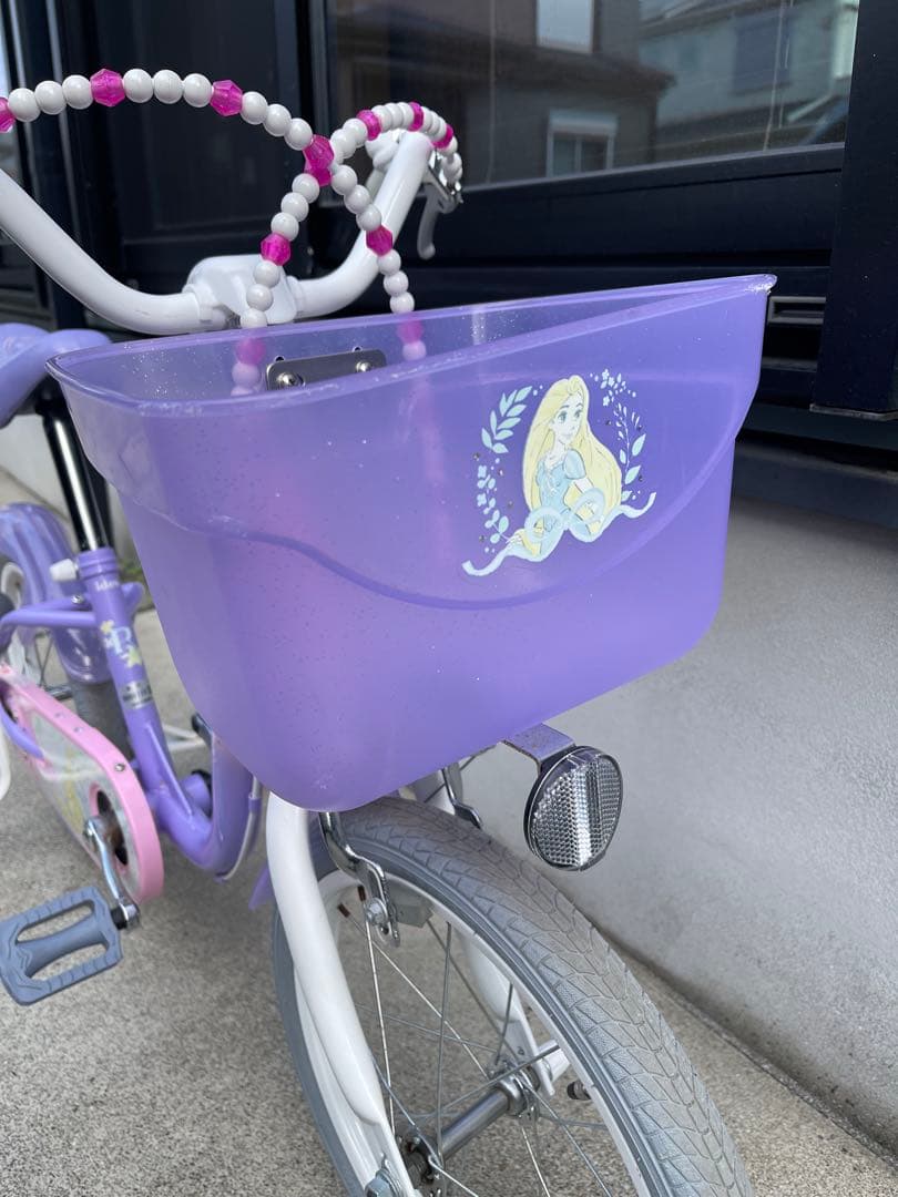 【直接引渡】ラプンツェル 幼児用自転車 16インチ プリンセスヘルメット付