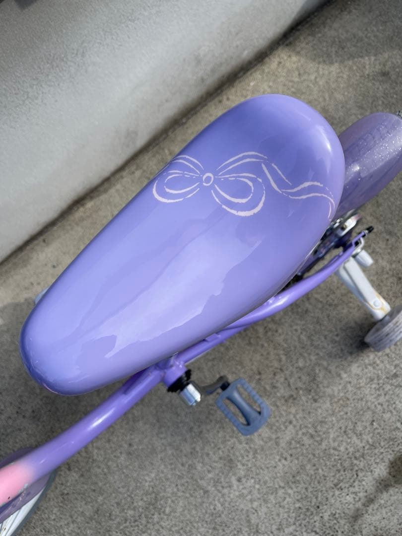 【直接引渡】ラプンツェル 幼児用自転車 16インチ プリンセスヘルメット付
