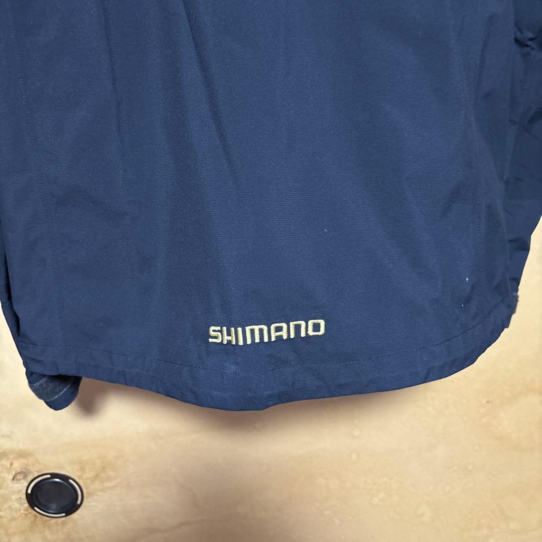 シマノレインスーツ黒Ｌサイズ キャップ付き
