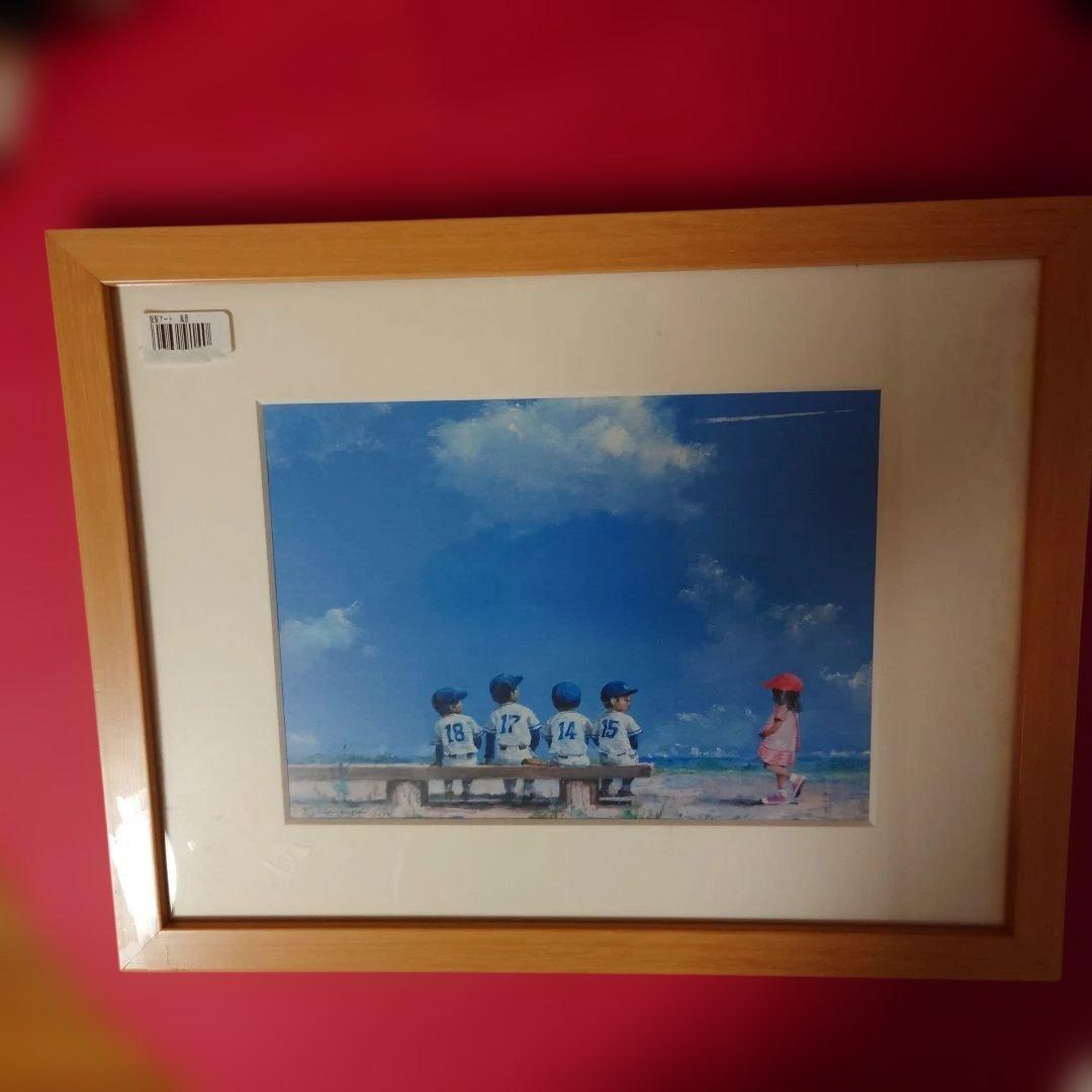 子供たちと海の風景 絵画