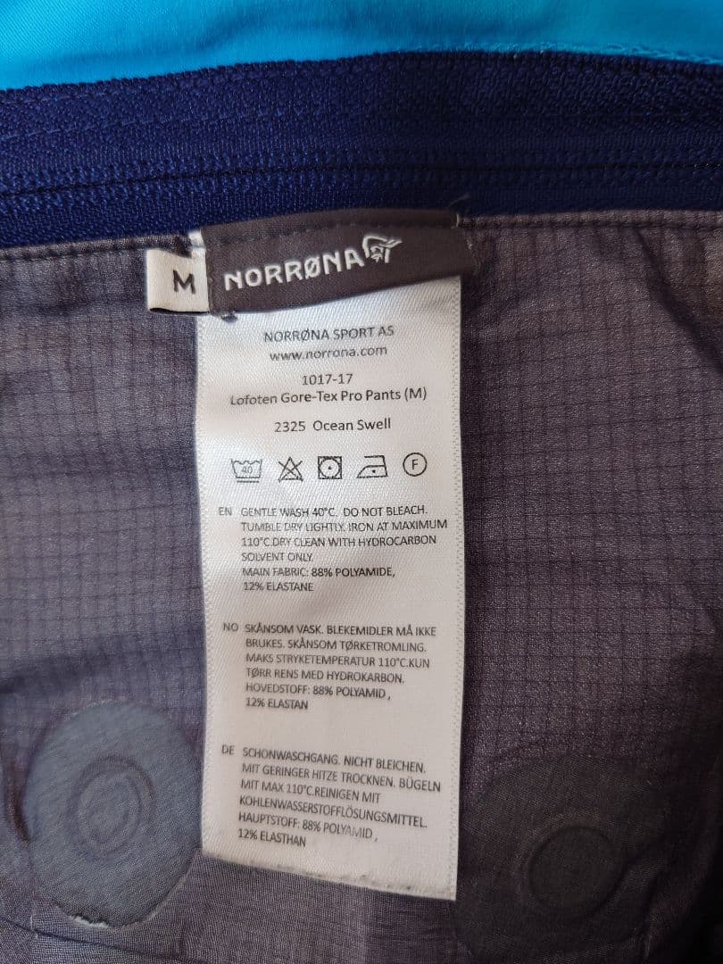 NORRØNA Gore-Tex Pro Pants メンズM