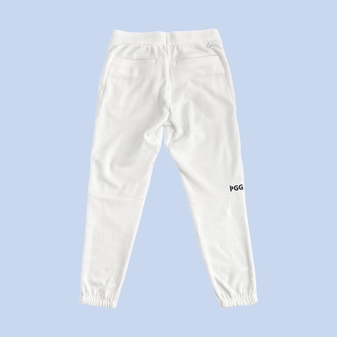 157 PGG 定価35200円 起毛ロングパンツ ホワイト サイズ0 S