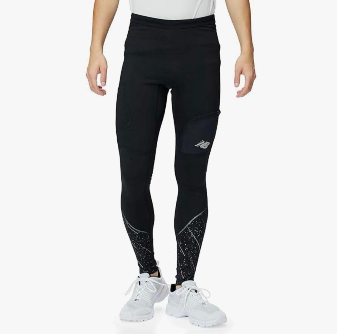 週末限定値下げ <新品>New Balance ブラックタイツ 反射素材付き