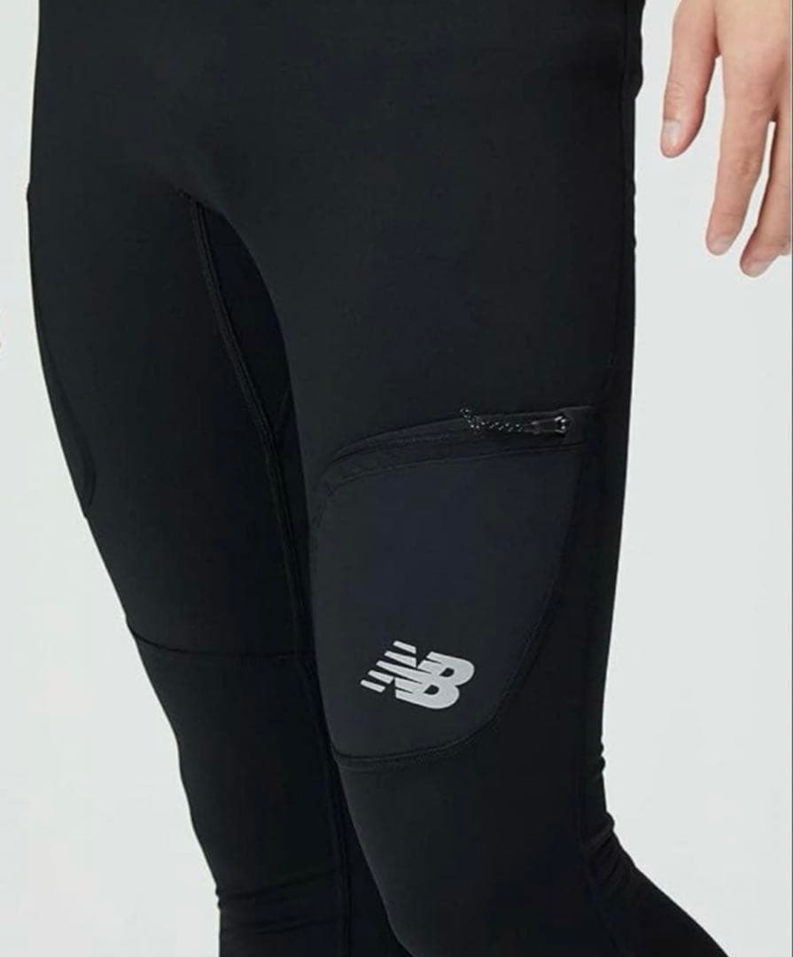 週末限定値下げ <新品>New Balance ブラックタイツ 反射素材付き