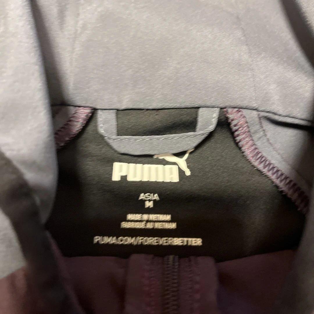 PUMA フード付きジャケットパンツセット M パープル/グレー