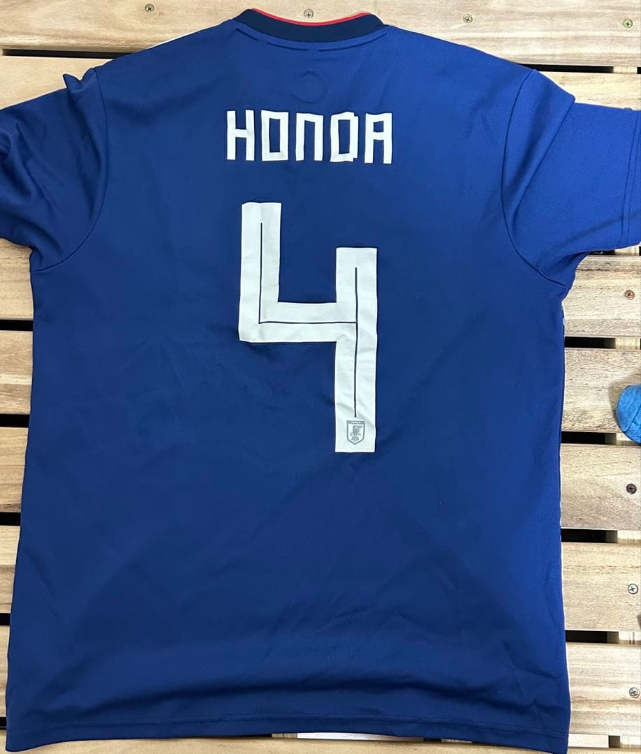 日本代表 2018 レプリカユニフォーム 本田圭佑 4番 Oサイズ アディダス