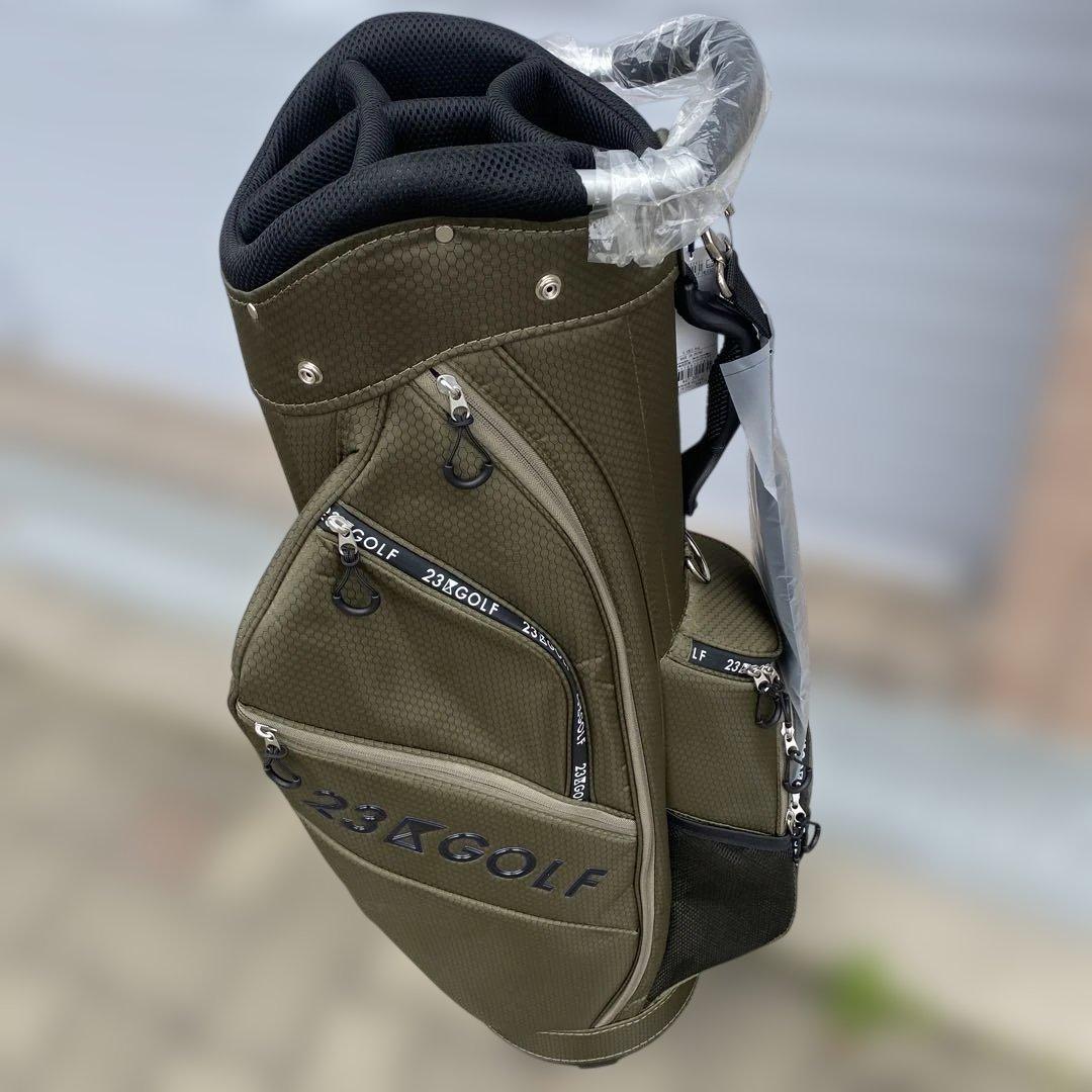23GOLF キャディバッグ オリーブ　ケース新品未使用
