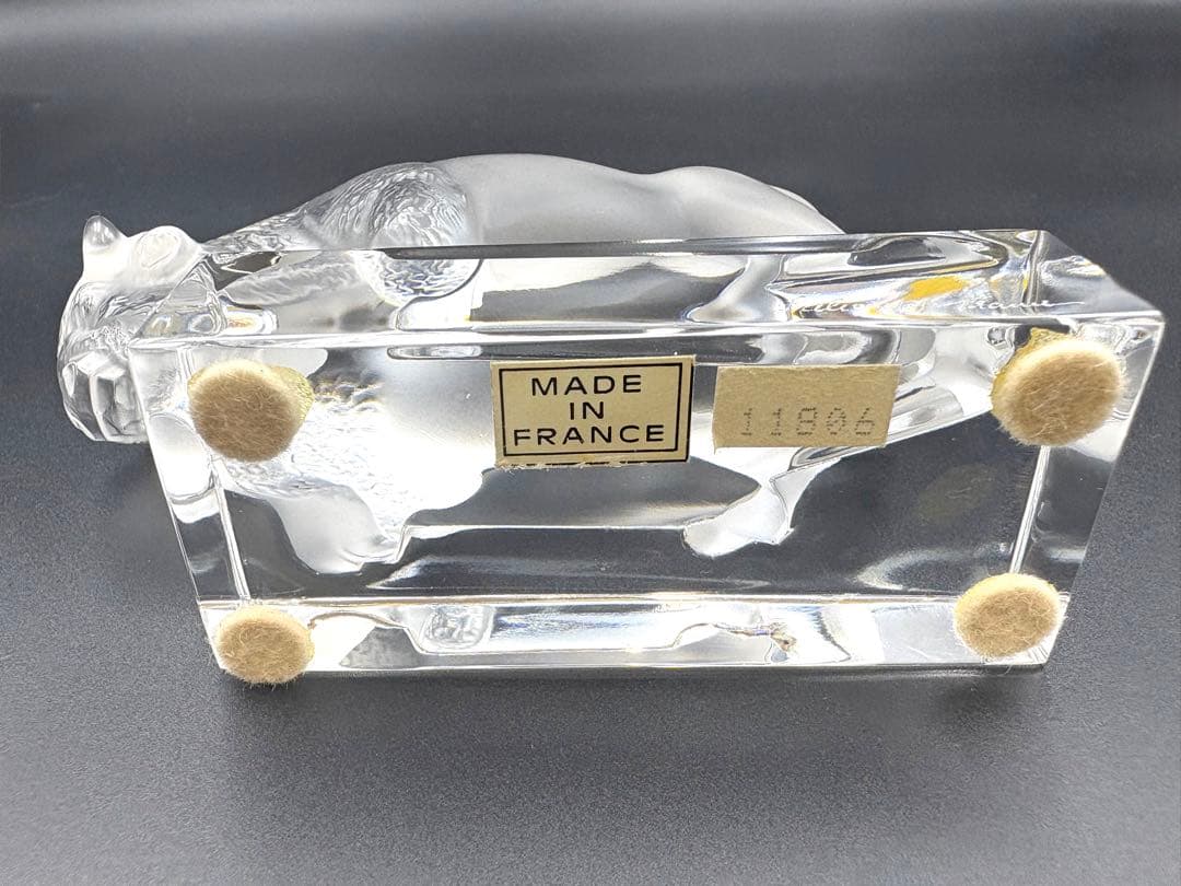 【希少】LALIQUE ルネ・ラリック　バイソン　彫像　ペーパーウエイト　置物