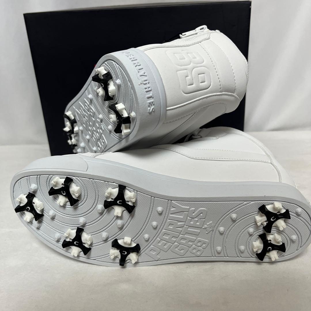 新品 PEARLY GATES ハイカット ゴルフシューズ 白24cm