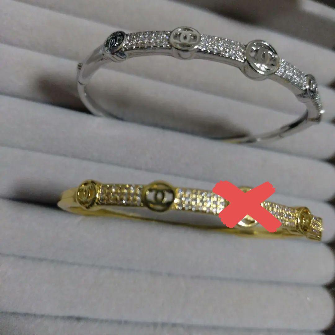シルバー❣️ゴールドCCロゴ❣️ バングル２本セット