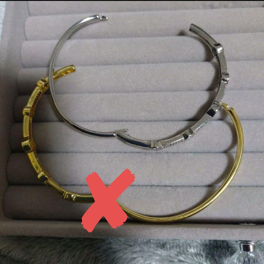 シルバー❣️ゴールドCCロゴ❣️ バングル２本セット