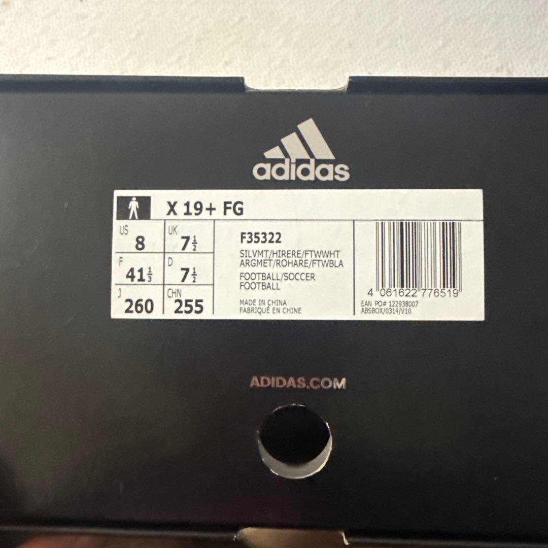 adidas X 19+ FG サッカーシューズ US8