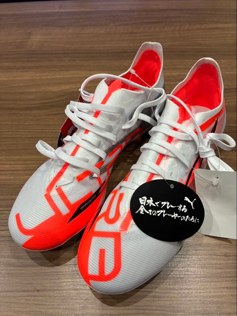 PUMA サッカーシューズ ホワイト/オレンジ