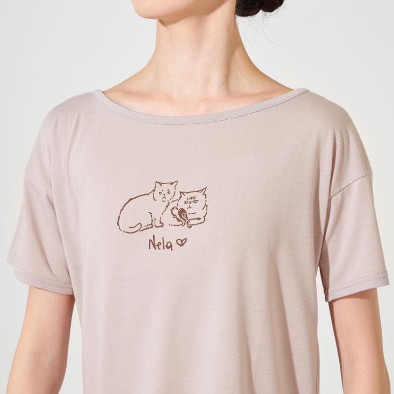 【人気】チャコット　Nelaライン　コラボ　Tシャツ　猫　バレエ