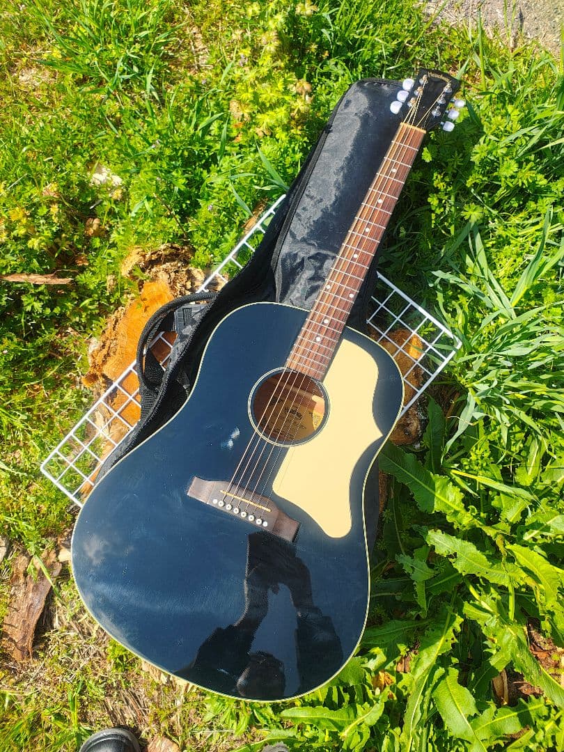 美品 Headway HJ-35/BLK ピアノブラック PU付エレアコ
