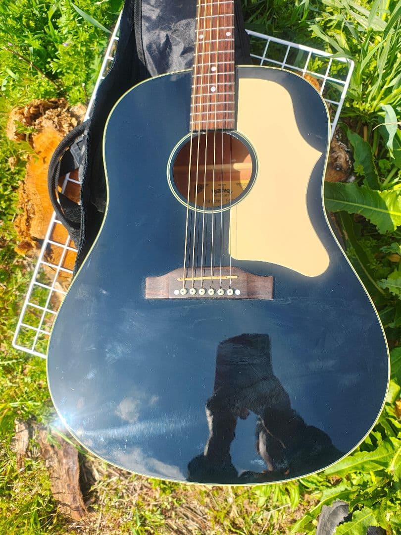 美品 Headway HJ-35/BLK ピアノブラック PU付エレアコ