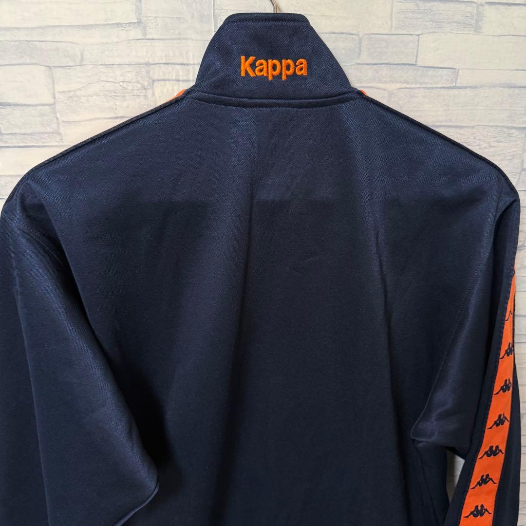 希少 Kappa ジャージ ジャケット 日本製 ゆったりS ネイビー/オレンジ