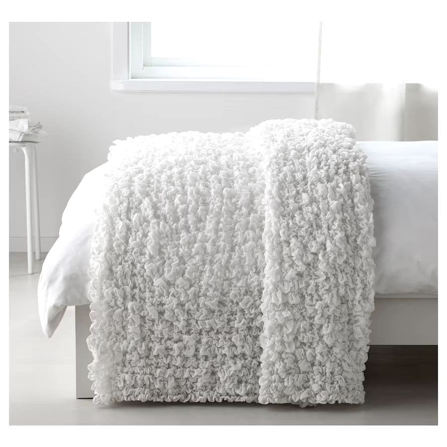 IKEA　OFELIA　オフェーリア　ホワイト　白　2枚セット　カバー　毛布