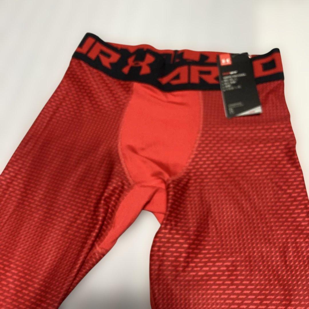 【新品未使用品】アンダーアーマー トレーニング タイツ スパッツ赤／白2セット