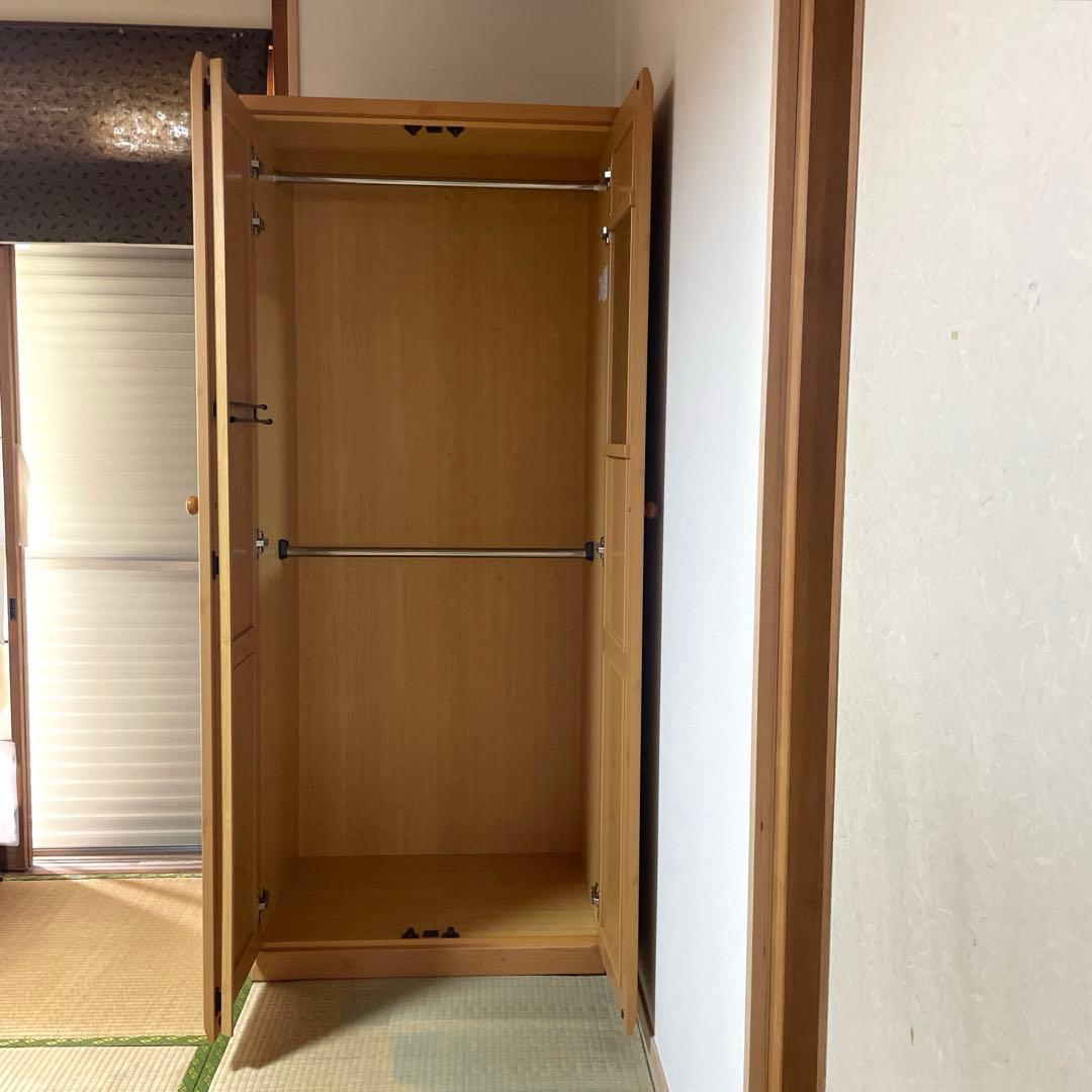 洋服タンス 洋ダンス ワードローブ クローゼット 衣類収納 高さ190 幅79